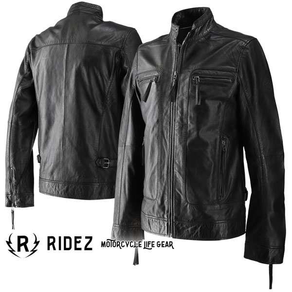 ★送料無料★RIDEZ CLUBS JACKET LampBlack RLJ202 レザージャケット ミドル丈のレザーブルゾン /ライズ