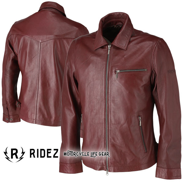 ★送料無料★RIDEZ RR VALIANT JACKET WINE RED RR02 ライダースジャケット /ライズ