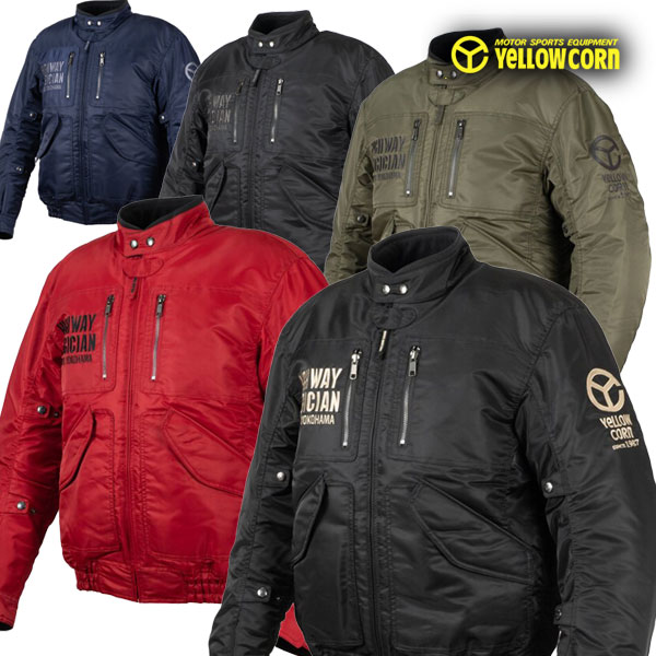 YELLOW CORN バイク用ジャケット Lサイズ イエローコーン 2025春夏モデル YB-5105 ジャケット（ブラック