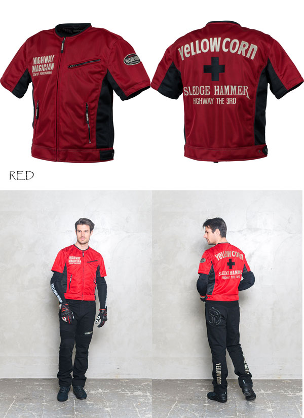 YELLOW CORN YMT-001 バイクジャケット YELLOW CORN イエローコーン YMT-001 半袖 メッシュジャケット