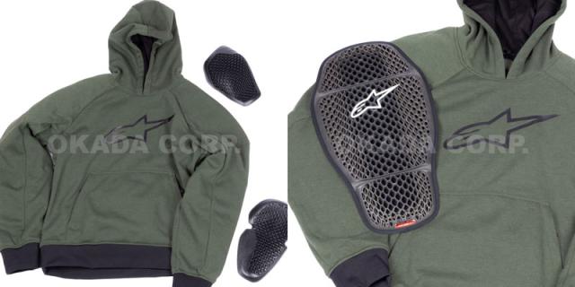 ★貨物輸送無料★alpinestars 4209221/AGELESS HOODIE アーバンライディング/街乗り用に至適な絵図面 /アルパインスターズ