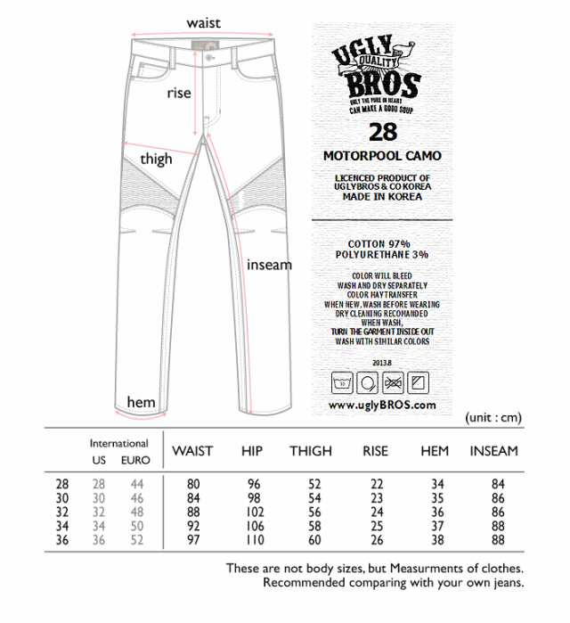 ★送料無料★【uglyBROS：UB0004】MOTOPANTS MOTORPOOL【Mens・Khaki】スタイリッシュなライディングカーゴデニム アグリブロス/Rough＆Road