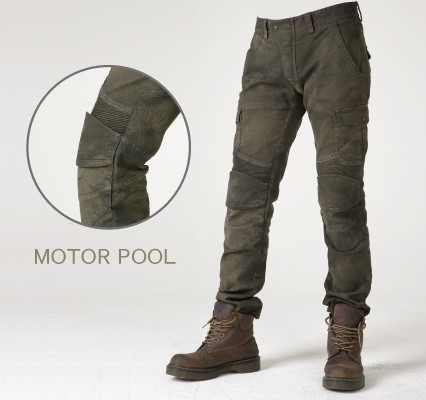 ★送料無料★【uglyBROS：UB0004】MOTOPANTS MOTORPOOL【Mens・Khaki】スタイリッシュなライディングカーゴデニム アグリブロス/Rough＆Roadパンツ