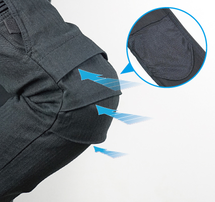 ★送料無料★【uglyBROS：UB0016】MOTOPANTS LARVA【Mens・ブラック】膝にスリットを採用し動きやすさを追求 アグリブロス/Rough＆Road_3