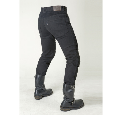 ★送料無料★【uglyBROS：UB0016】MOTOPANTS LARVA【Mens・ブラック】膝にスリットを採用し動きやすさを追求 アグリブロス/Rough＆Road_4