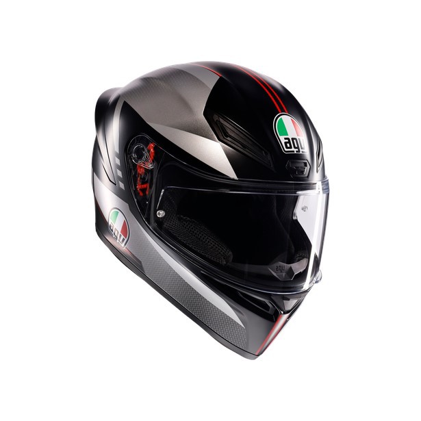 ★送料無料★AGV K1 S JIST Asian Fit - LAP MATT BLACK/GREY/RED【アジアンフィット】日本人の頭の形にあわせたデザイン！ バイク/オー