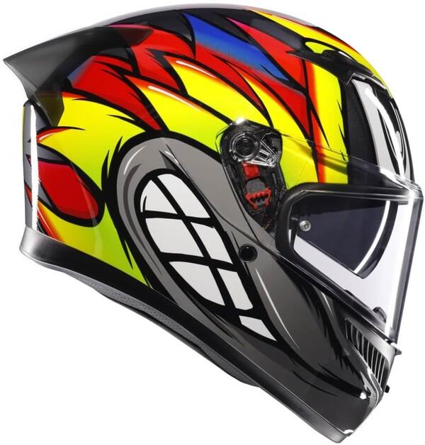 ★送料無料★AGV K3 JIST Asian Fit - BIRDY 2.0 GREY/YELLOW/RED (バーディ 2.0 グレー/イエロー/レッド)【アジアンフィット】日本人の頭の形にあわせたデザイン！ バイク/オートバイ用フルフェイスヘルメット_1