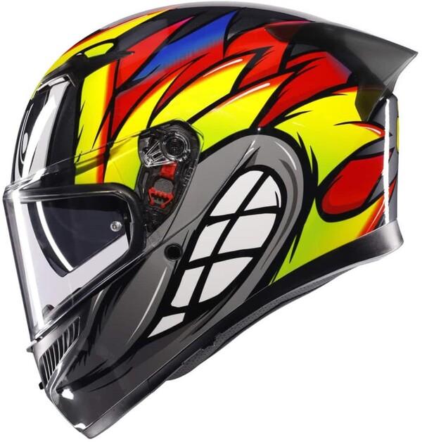 ★送料無料★AGV K3 JIST Asian Fit - BIRDY 2.0 GREY/YELLOW/RED (バーディ 2.0 グレー/イエロー/レッド)【アジアンフィット】日本人の頭の形にあわせたデザイン！ バイク/オートバイ用フルフェイスヘルメット_2