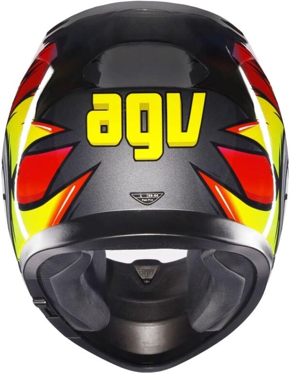 ★送料無料★AGV K3 JIST Asian Fit - BIRDY 2.0 GREY/YELLOW/RED (バーディ 2.0 グレー/イエロー/レッド)【アジアンフィット】日本人の頭の形にあわせたデザイン！ バイク/オートバイ用フルフェイスヘルメット_4