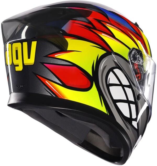 ★送料無料★AGV K3 JIST Asian Fit - BIRDY 2.0 GREY/YELLOW/RED (バーディ 2.0 グレー/イエロー/レッド)【アジアンフィット】日本人の頭の形にあわせたデザイン！ バイク/オートバイ用フルフェイスヘルメット_5