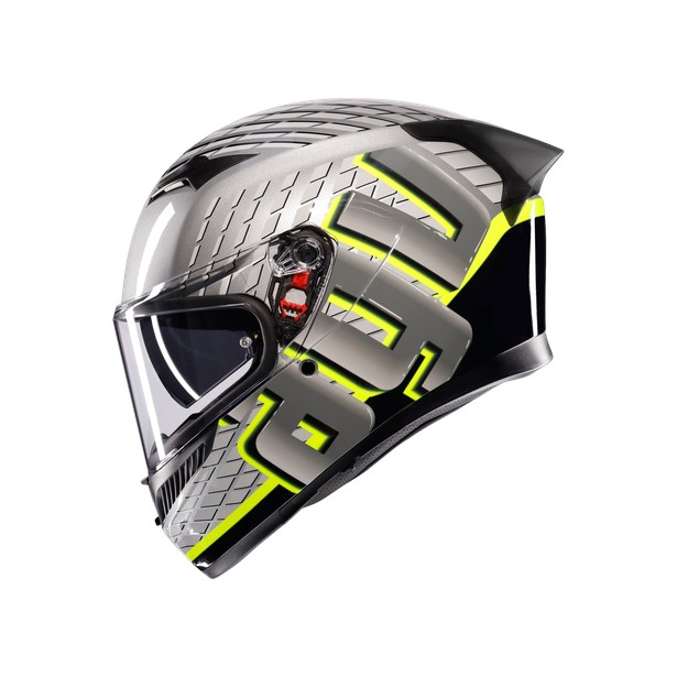 ★送料無料★AGV K3 JIST Asian Fit - FORTIFY GREY/BLACK/YELLOW FLUO【アジアンフィット】日本人の頭の形にあわせたデザイン！ バイク/オートバイ用フルフェイスヘルメット_3