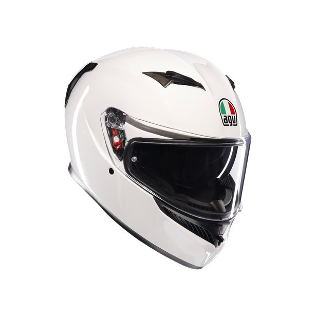 ★送料無料★AGV K3 JIST Asian Fit - MONO SETA WHITE【アジアンフィット】日本人の頭の形にあわせたデザイン！ バイク/オートバイ用フ