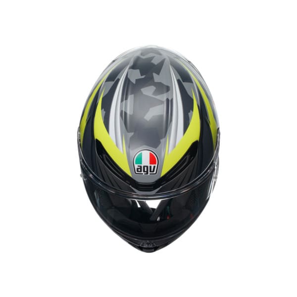 ★送料無料★AGV K6 S JIST Asian Fit - EXCITE MATT CAMO/YELLOW FLUO【アジアンフィット】日本人の頭の形にあわせたデザイン！ バイク/オートバイ用フルフェイスヘルメット_6