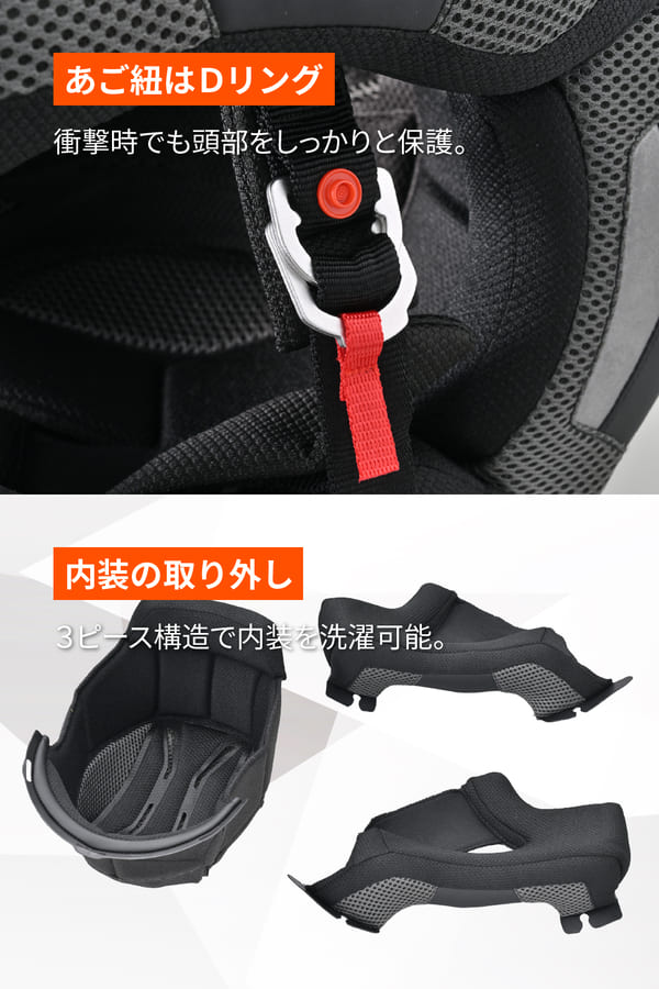 ★送料無料★デイトナ(Daytona) バイク用 ヘルメット オフロード SG規格 高強度ABS ピンロックシート付属 インナーバイザー装備 DN-008OF【マットブラック】_6