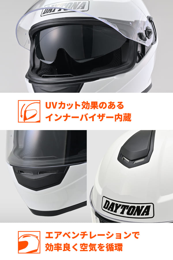★送料無料★デイトナ(Daytona) バイク用 ヘルメット フルフェイス SG規格 ABS+PC ピンロックシート付属 インナーバイザー装備 DN-002CP_7