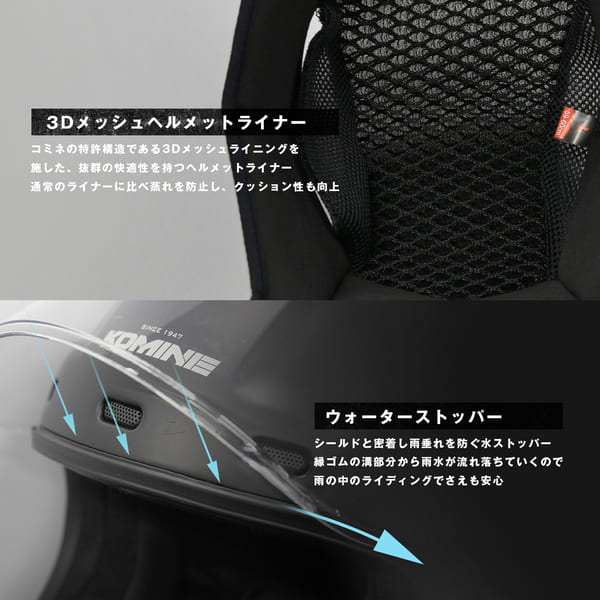KOMINE 01-190/HK-190 ネオレトロフルフェイスヘルメット /コミネ_9