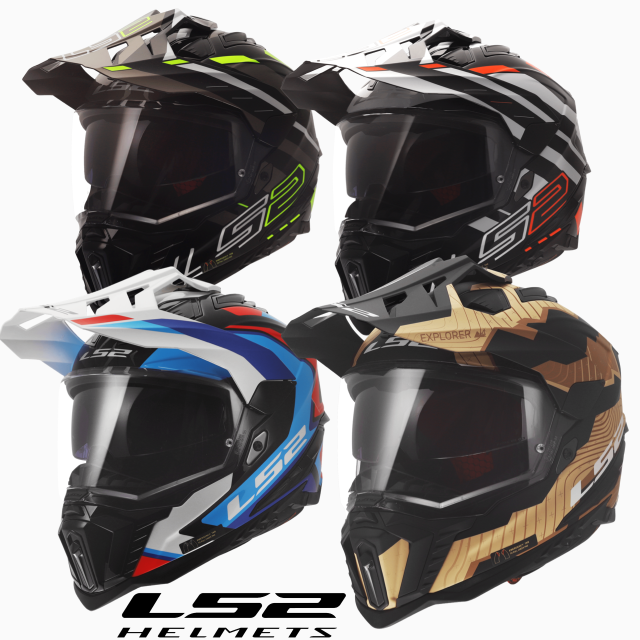 【最新モデル入荷中！】「JAPAN FIT」対応新モデル ★送料無料★ LS2 HELMETS EXPLORER PLUS F グラフィック ADVENTURE あのEXPLORERが生まれ変わって新登場！