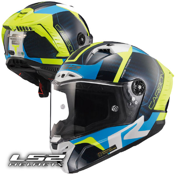 ★送料無料★LS2 HELMETS /RACE/ THUNDER C GP 国際モーターサイクリズム連盟（FIM）＆MFJ公認スポーツカーボンモデル