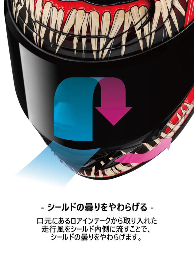 ★送料無料★HJC HJH257 | MARVEL RPHA12 ヴェノム3 バイク/オートバイ用ヘルメット /RSタイチ_3