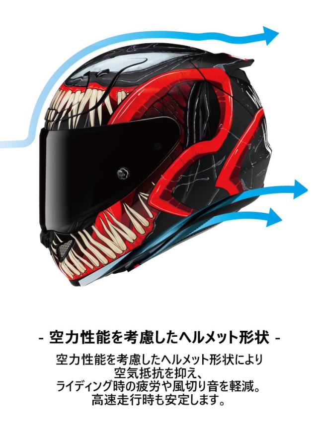 ★送料無料★HJC HJH257 | MARVEL RPHA12 ヴェノム3 バイク/オートバイ用ヘルメット /RSタイチ_5