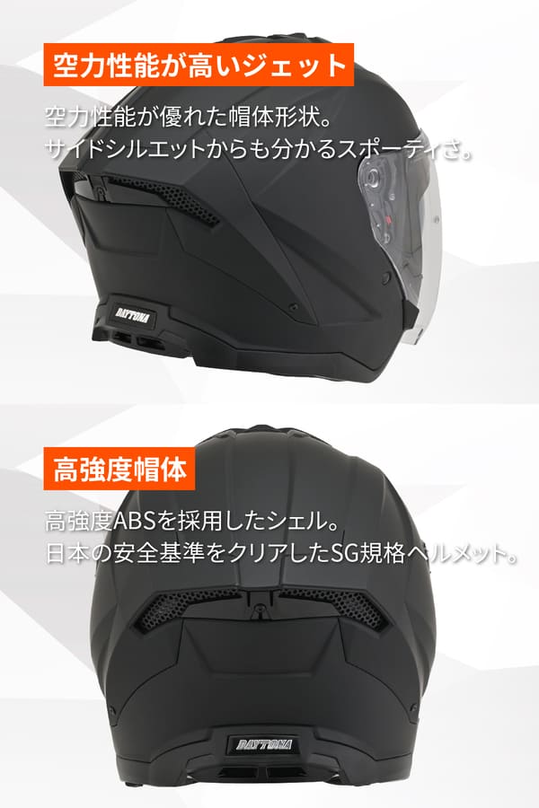 ★送料無料★デイトナ(Daytona) バイク用 ヘルメット ジェット SG規格 高強度ABS スポーツ設計 インナーバイザー / スピーカーホール 装備 DN-006SJ_5