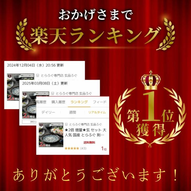 大人気 とらふぐが2倍！玄セット（とらふぐ刺身／とらふぐちり鍋）_2