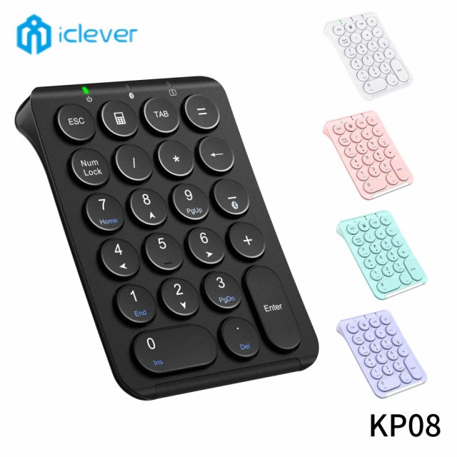 テンキー 左手デバイス iClever KP08 テンキーボード Bluetooth5.1