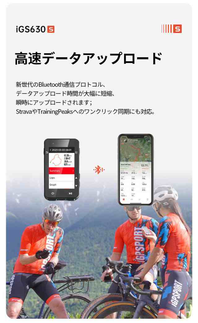 サイクルコンピュータ iGPSPORT iGS630Sケースセット カラーサイコン ...