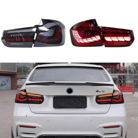 エクステリア オート ランプ リア LED ライト テール ランプ ウインカー 適用: BMW F30 M3 F80 2012-2019 LED DRL デイタイム ランニング ライト ブラック・レッド AL-MM-8411 AL_7