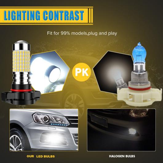 2ピース 5202 9006 HB4 HB3 H11 H8 H9 LED フォグライト 適用: BMW E46 E39 E60 E36 F30 F10 E30 E34 X5 E53 M F20 X3 E87 E70 E92 X1 M3 X6 E38 H8〜9006/HB4 AL-MM-8531 AL_4