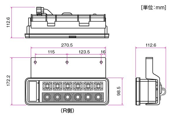 小糸製作所/KOITO 小型オールLEDリアコンビネーションランプ Bタイプ 左側/バックブザー無 ハザード省電力仕様 LEDRCL-24LKE  入数：1個の通販はau PAY マーケット - オートパーツエージェンシー | au PAY マーケット－通販サイト