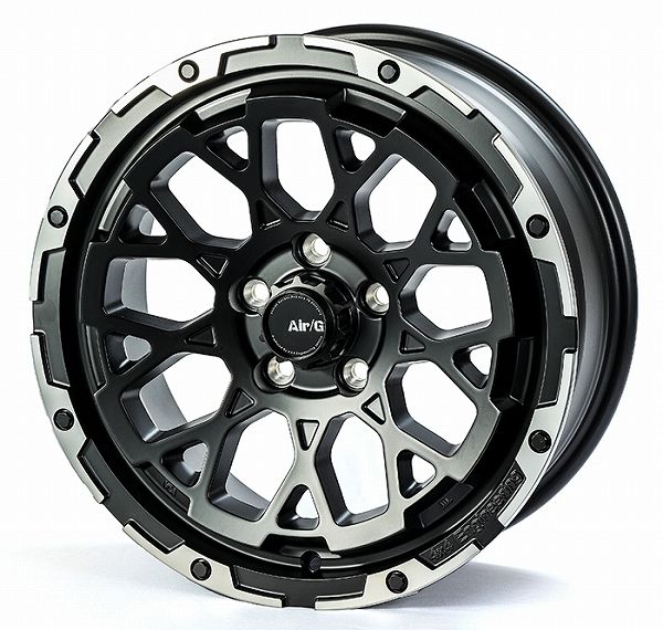 4x4エンジニアリング エアージー ロックス ホイール マットブラック リムDC(ダイヤカット) 17インチ×8.0J ＋20 6H139.7 入数：1台分(4本)