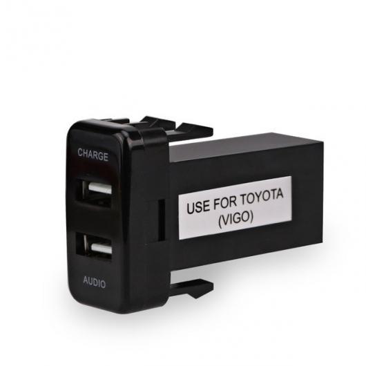 車用ケーブル 5V 2.1A USB インタフェースソケット充電器 オーディオ 入力ソケット トヨタ ハイラックス VIGOカーエンターテイメントソケット USB Interface Socket AL-AA-6844 AL