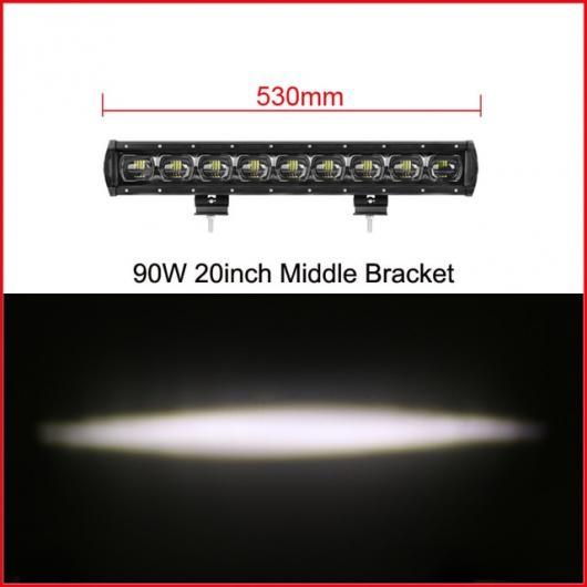 車用ケーブル 6D レンズ 単列 LED ライトバー車 トラック 4WD オフ道路 ATV トレーラー 防水 LED ライトバーオフロード 20 Inch 90W x1 AL-AA-7315 AL
