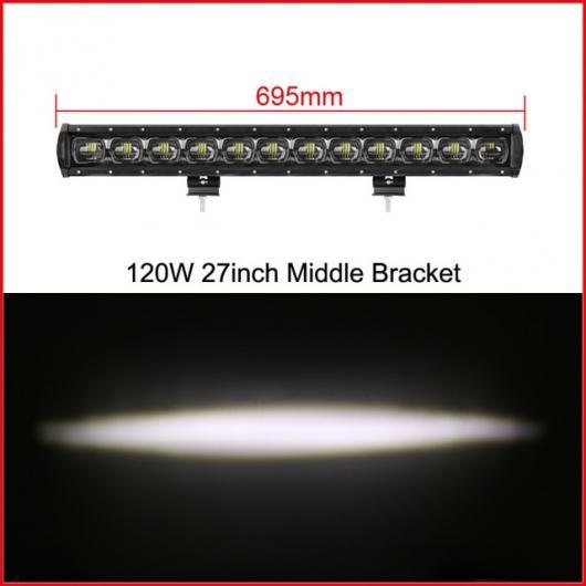 車用ケーブル 6D レンズ 単列 LED ライトバー車 トラック 4WD オフ道路 ATV トレーラー 防水 LED ライトバーオフロード 27 Inch 120W x1 AL-AA-7315 AL