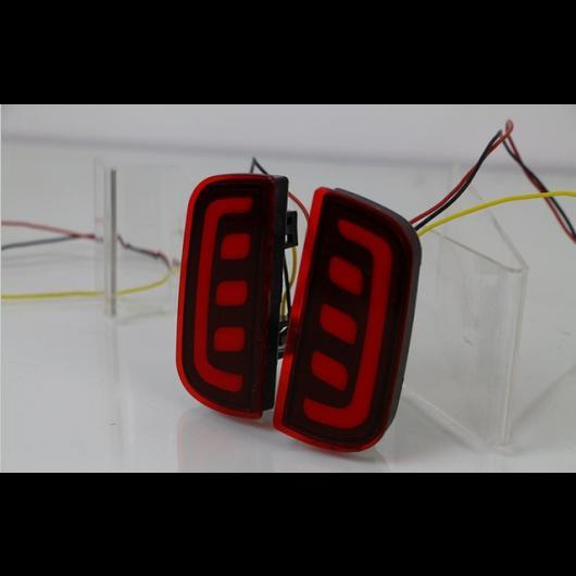 2ピース ホンダ シビック 2016 2017 リフレクター LED リアフォグランプ バンパー ライトブレーキライト ワーニング ライト タイプA AL-AA-9622