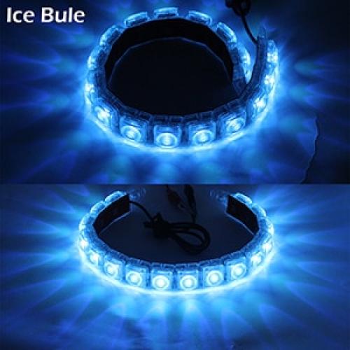 デイタイム ランニングライト DRL オートフレキシブル LED ストリップ ドライビング ライト デイライト フォグ ランプ 12V Ice Blue 12LED Transparent AL-BB-1173 AL