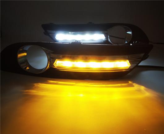 カー点滅 1セット 日産 シルフィセントラ 2012 2013 2014 2015 LED DRL デイタイム ライト 昼光ターン シグナル ランプ White and Yellow AL-BB-1714 ALの通販は 13,040円