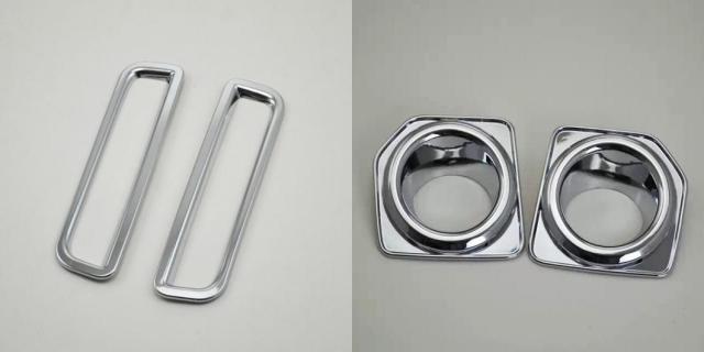 ABS クローム ランドローバーフリーランダー2 2012 2013 2014 2015 LR2 フロント リア フォグ ライト ランプ カバー Front and Rear 4pcs AL-BB-7190 AL