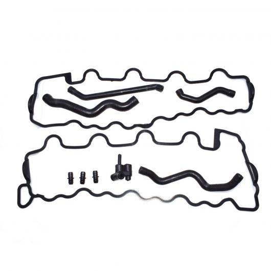 クランクケースブリーザー ホースパイプチューブ＆コネクタ＆バルブ カバー ガスケットメルセデス ベンツ W203 W210 W211 W220 C215 ブラック AL-CC-2828 AL