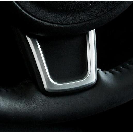 AL クロームインテリアステアリングホイール カバー トリムスパンコールジャガー XE/XF/F-ペース E-PACE EPACE スタイリング シルバー AL-CC-7178