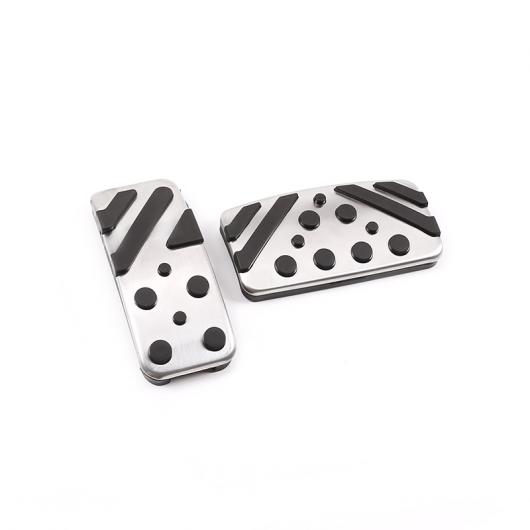 2ピース スチール フューエル ブレーキアクセルペダルパッド 三菱 アウトランダー EX パジェロ ASX ECLiPSE トリムクロス シルバー AL-CC-7451 AL