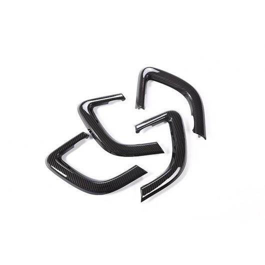 4ピース ランドローバー ディスカバリースポーツ2015-2018 カーボンファイバー スタイル ABS プラスチックドアハンドルトリム リプレースメント パーツ Carbon fiber AL-CC-7569 AL