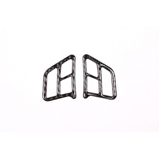 2個 カーボンファイバースタイル ステアリングホイールボタンフレーム トリム BMW E90 E92 3 シリーズ 2005-2012 Carbon Fiber AL-DD-4334 AL