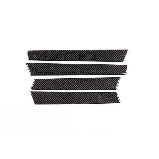 4個 ソフト カーボンファイバースタイル インナードア 装飾 パネル カバー VW フォルクスワーゲン トゥアレグ 2013-2018 Carbon fiber AL-DD-4340 AL