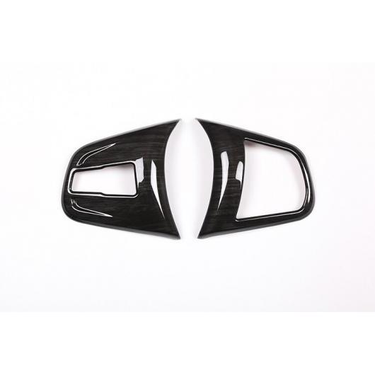 AL 2個 ブラック 木目 ABS ステアリングホイールボタンフレーム BMW X2 F47 2018-2019 BMW X1 F48 2016-2019 Black wood grain AL-DD-4616