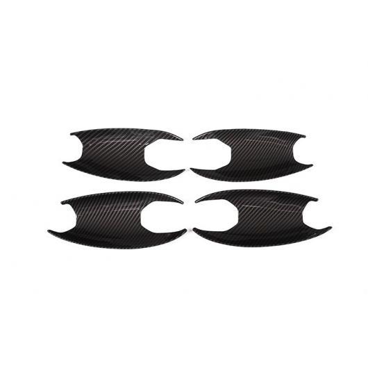 4個 カーボンファイバー ABS プラスチック ドア外装 カバー トリム BMW 5 シリーズ G30 2017-2018 carbon fiber AL-DD-4756 AL