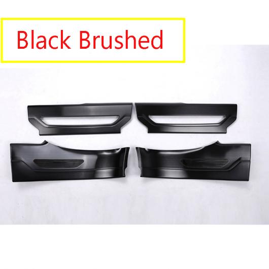 ジャガー F-ペース F ペース X761 304 ステンレス ブラック ヘアライン内装ドアシルスカッフ 敷居 プレート トリム Black Brushed AL-DD-5053 AL