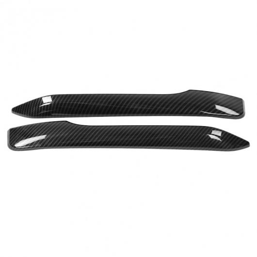 2個 ABS BMW X1 F48 2016 2017 2018 2019 フロントランプ カバー トリム モールディング Carbon Fiber AL-DD-5431 AL