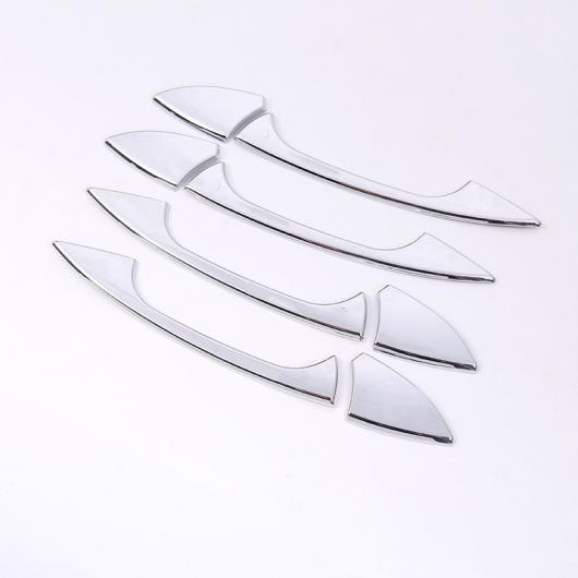 4 × カーボン調 ABS クローム ドアハンドルトリム メルセデスベンツ GLK GL ML C クラス W204 X204 ロゴ Shiny silver AL-DD-5460 AL